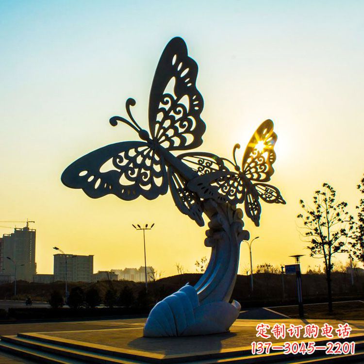 运城铸造不锈钢蝴蝶雕塑