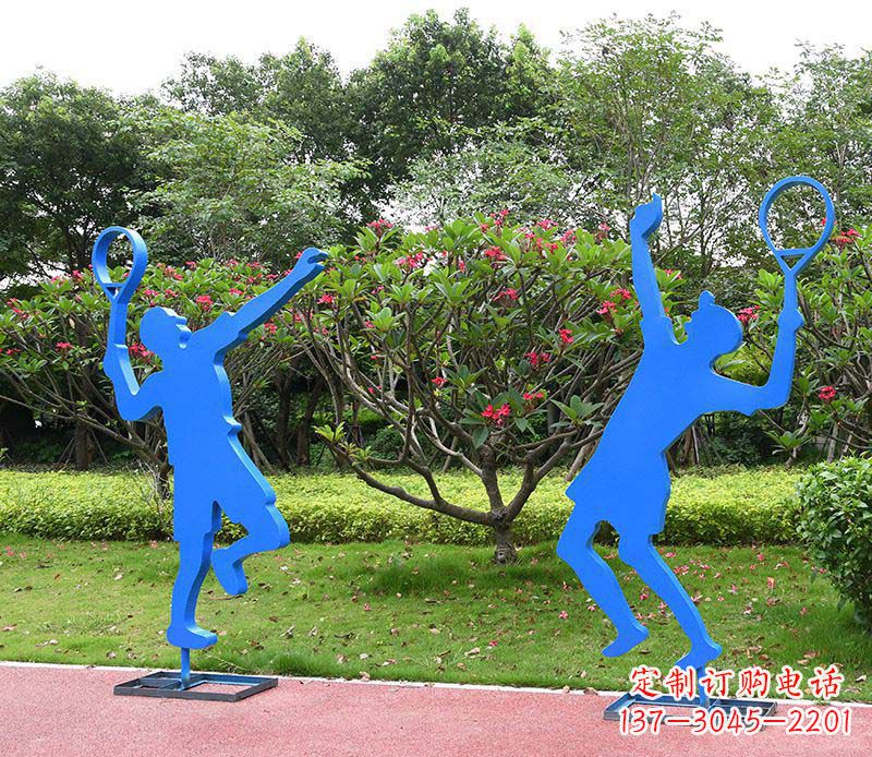 运城不锈钢羽毛球人物雕塑