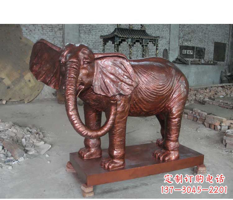 运城艺术展现——户外大象铜雕塑