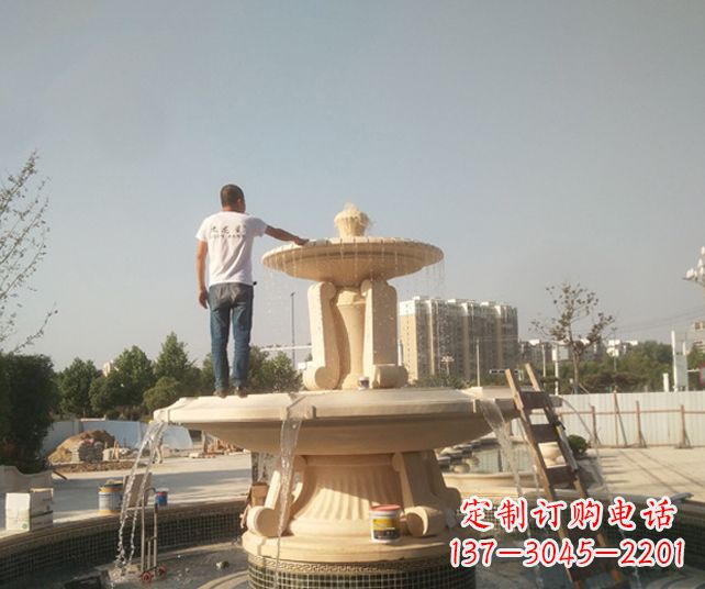 运城艺术喷泉石雕,实现室外屋顶空间美化
