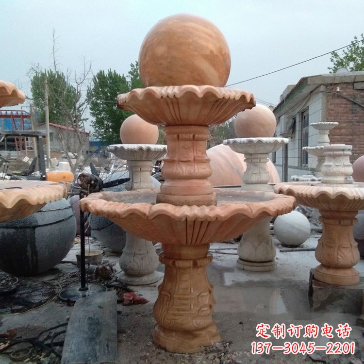 运城中领雕塑,精致风水球雕塑让你的院落更加精致