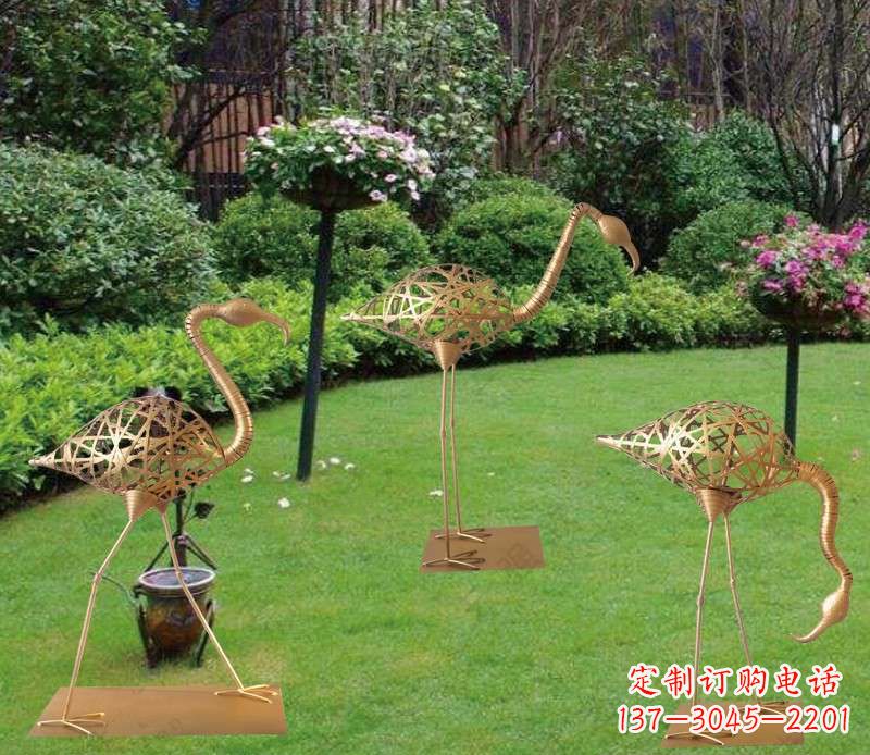 运城逼真大型火烈鸟雕塑