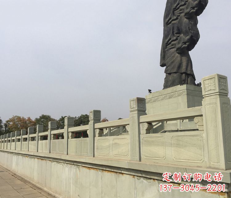 运城精美的护城河大理石栏板雕塑