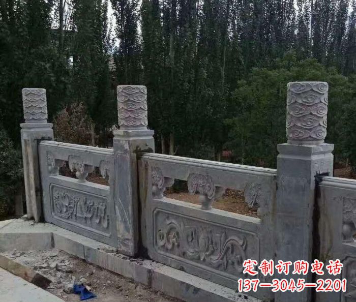 运城定制石质护城河栏板雕塑