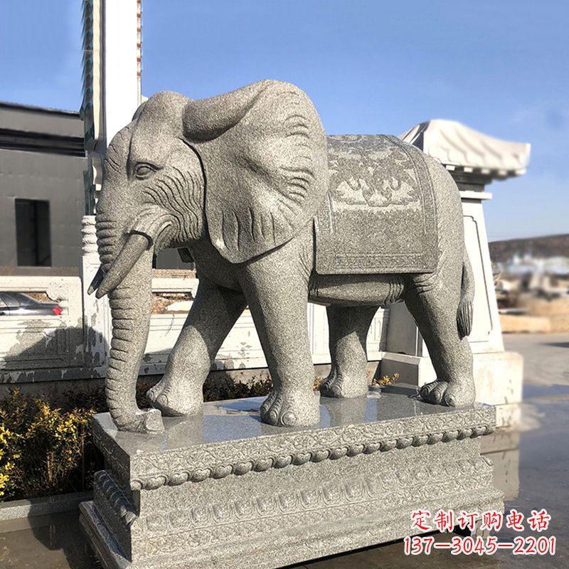 运城花岗岩大象石雕,融合古典与现代的艺术精品