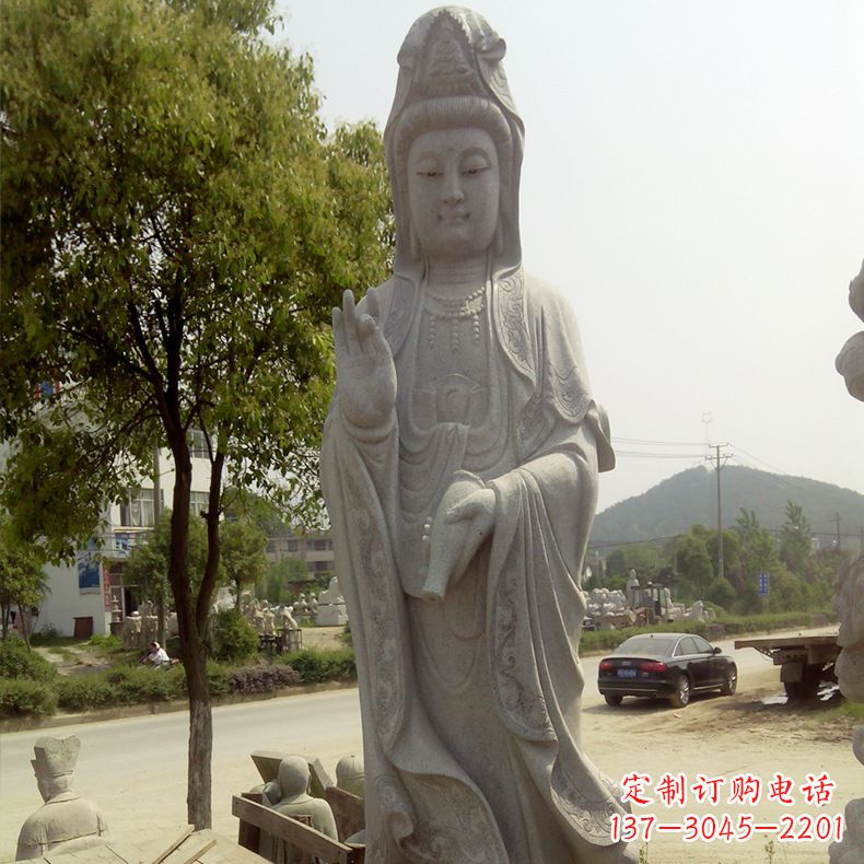 运城中领雕塑定制--品质观音菩萨石雕