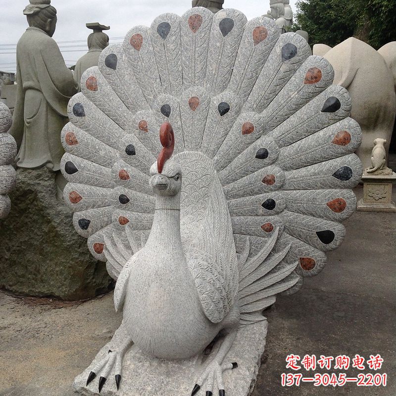 运城花岗岩孔雀雕塑——艺术与文化交融