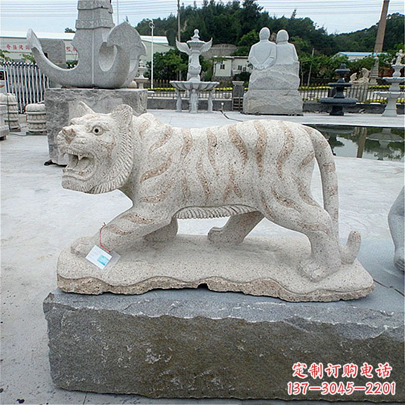 运城花岗岩老虎石雕，精美细节精雕细琢
