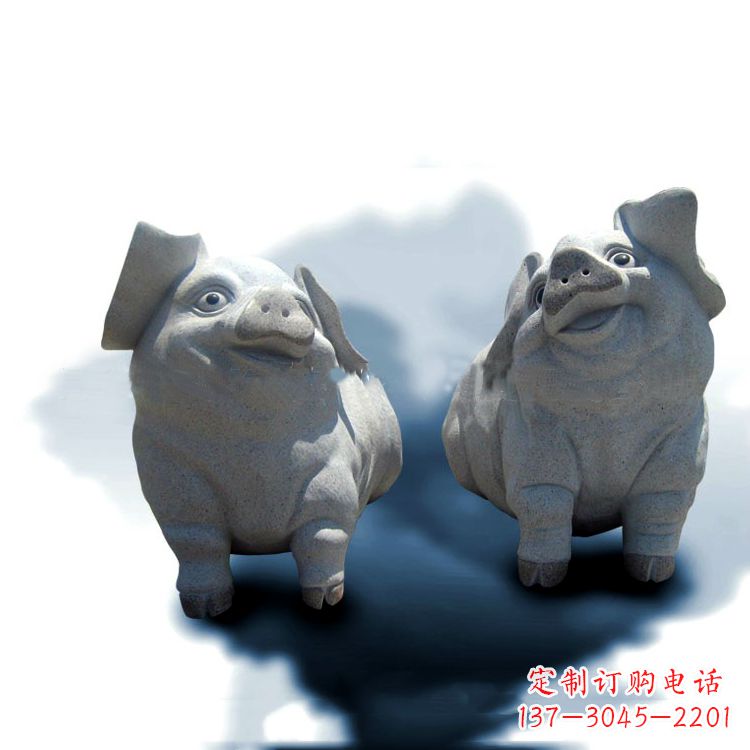 运城花岗岩动物雕塑-可爱的福猪