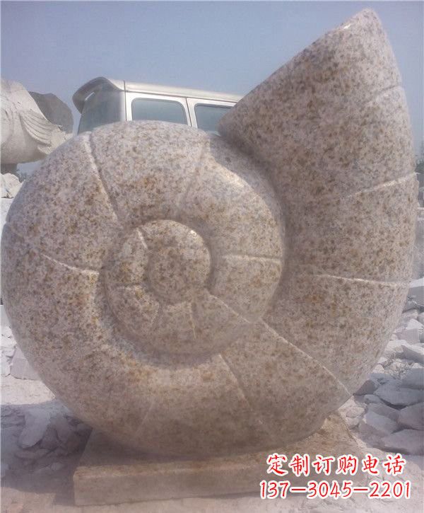 运城花岗岩蜗牛石雕|质感细腻的蜗牛雕塑