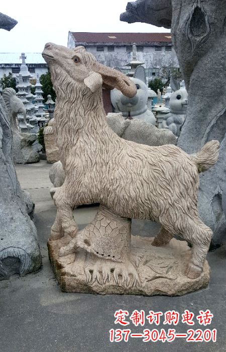 运城花岗岩羊石动物雕塑