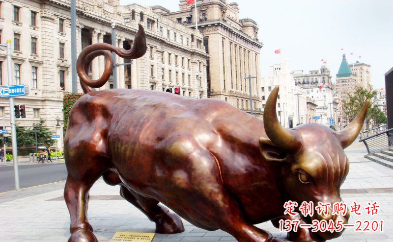 运城华尔街牛招财牛铜雕，拥有力量的象征