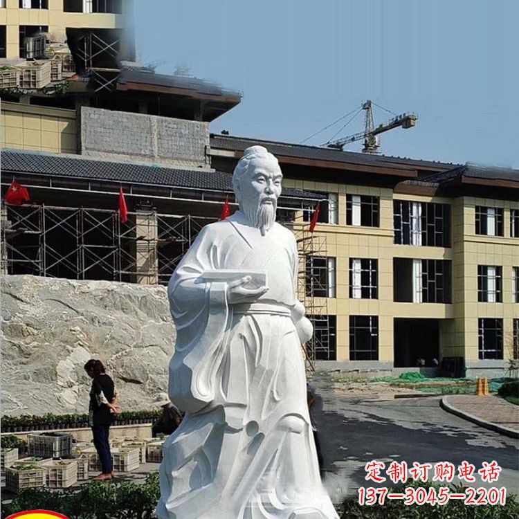 运城高雅精美的华佗白玉石雕像