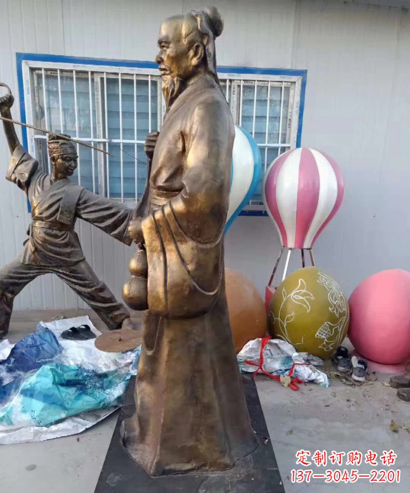 运城传承中医华佗的传奇—华佗名医铜雕