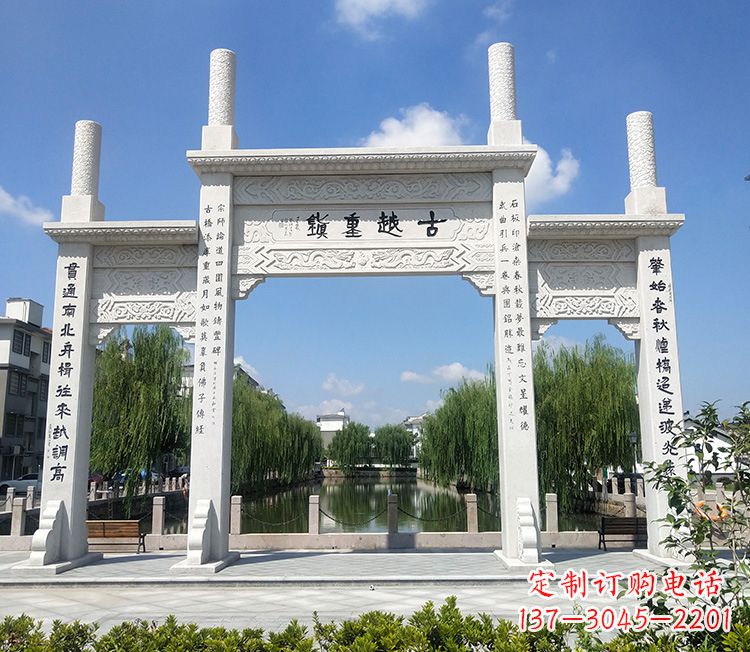 运城华伟石雕牌坊,顶尖定制雕塑
