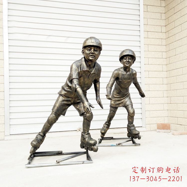 运城中领雕塑:仿铜小孩雕塑