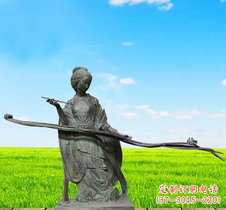 运城优雅迷人的古代美女铜雕