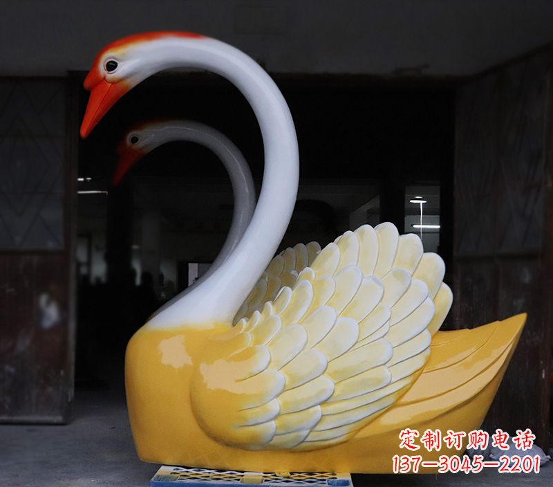 运城爱心天鹅雕塑,让你的爱永生