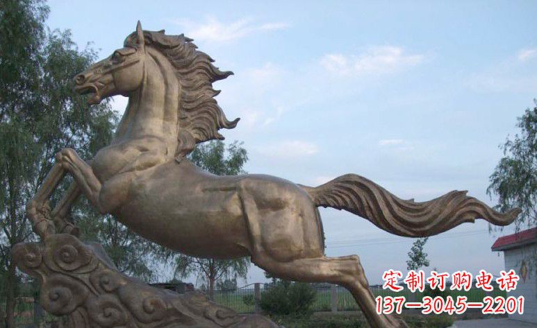 运城完美雕刻的黄铜马雕塑
