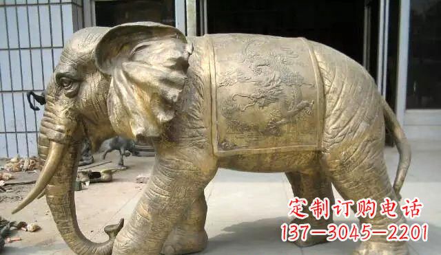 运城拥有好运的黄铜吉祥大象雕塑