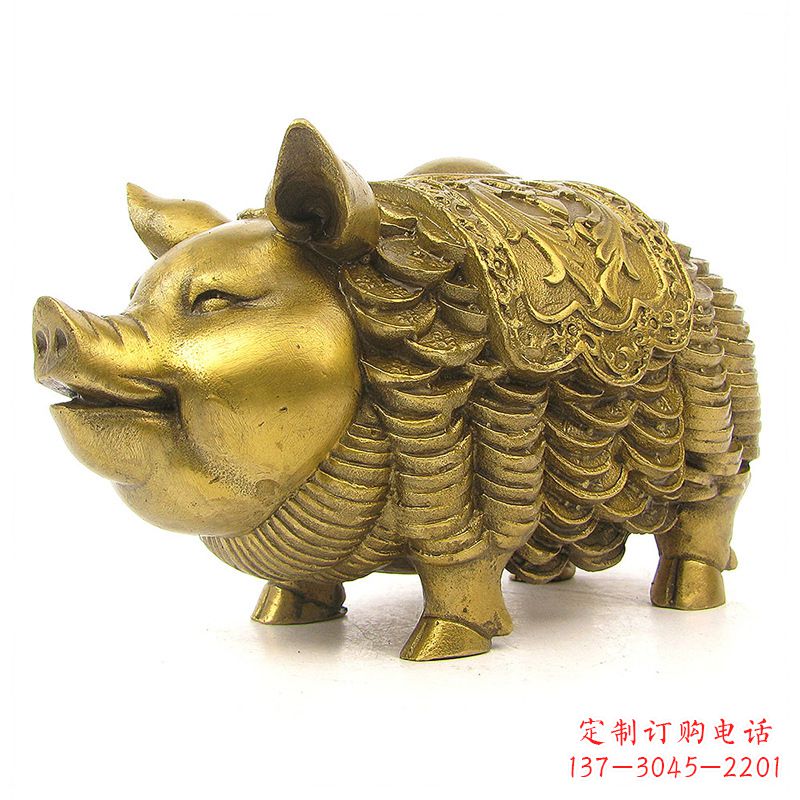 运城欢迎招财猪,用黄铜打造新年祝福