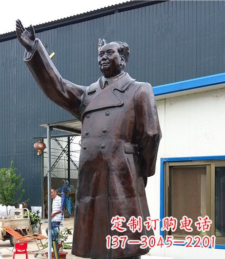 运城铸造精美的挥手毛主席铜雕像