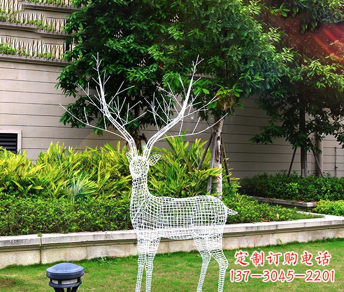 运城创造魅力的麋鹿不锈钢雕塑