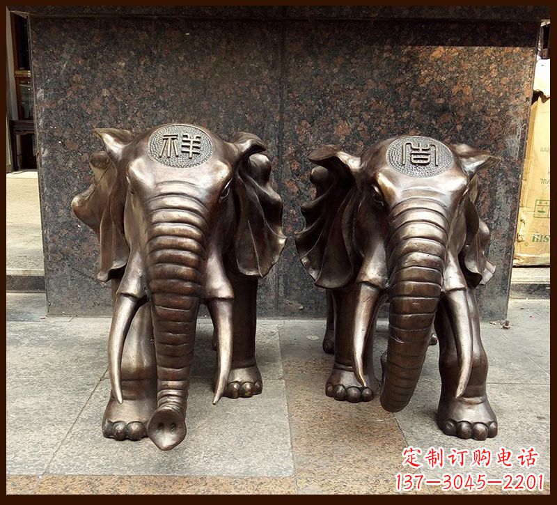 运城传承文化铸就完美雕塑——吉祥大象铜雕