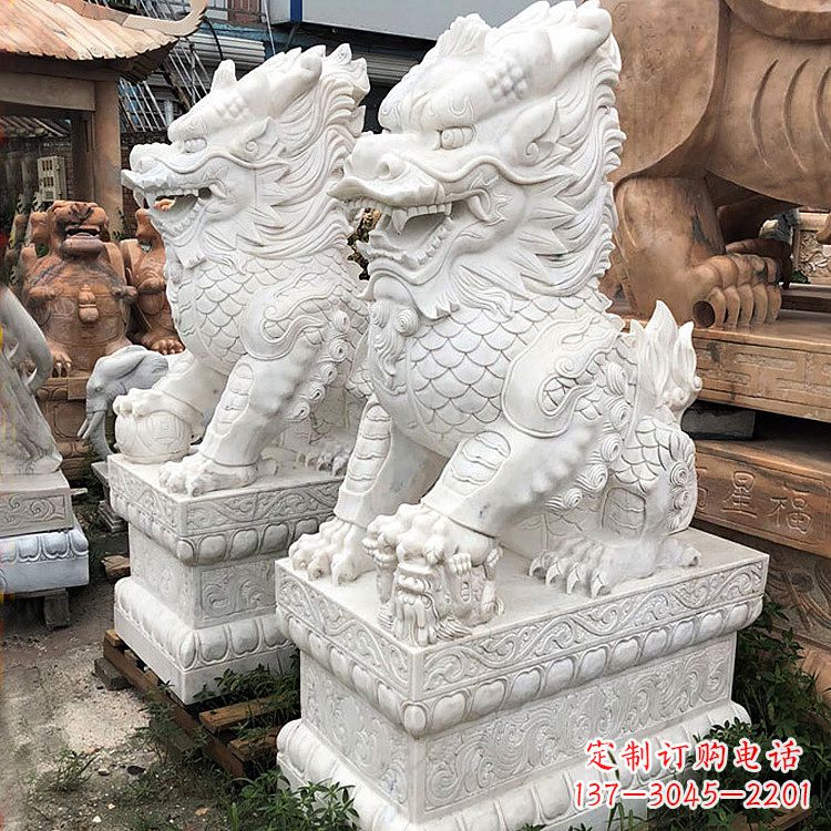运城财富守护神：吉祥纳福麒麟石雕