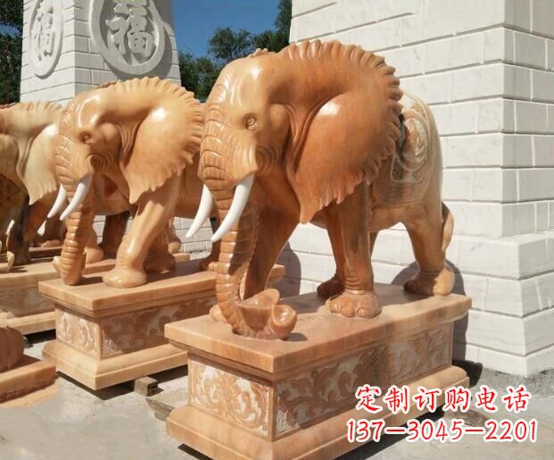 运城象征吉祥及如意的大象雕塑