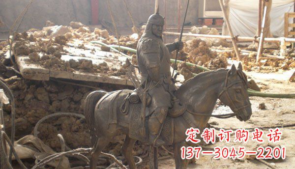 运城精心打造的古典骑马铜雕