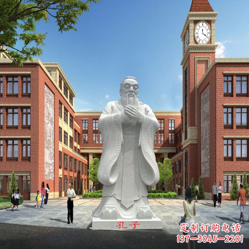 运城高雅&别致的胶州东湖孔子雕像,精美之作