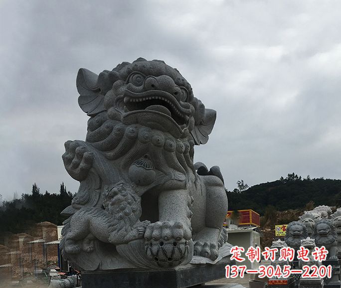 运城南方狮子石雕,让街边景观更加美观
