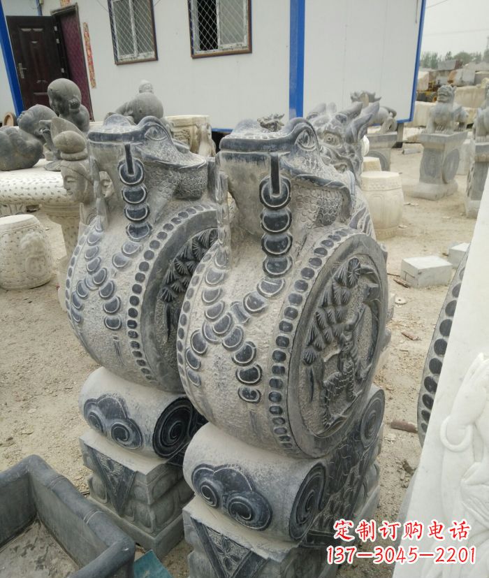 运城古韵深远,金蟾抱鼓石仿古门墩雕塑