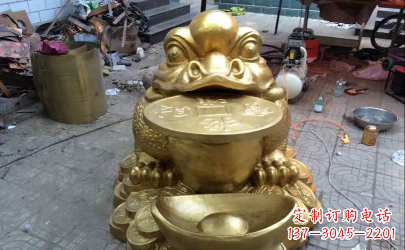 运城铜质金蟾招财动物雕塑