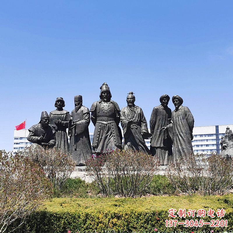 运城完美再现成吉思汗的青铜雕塑