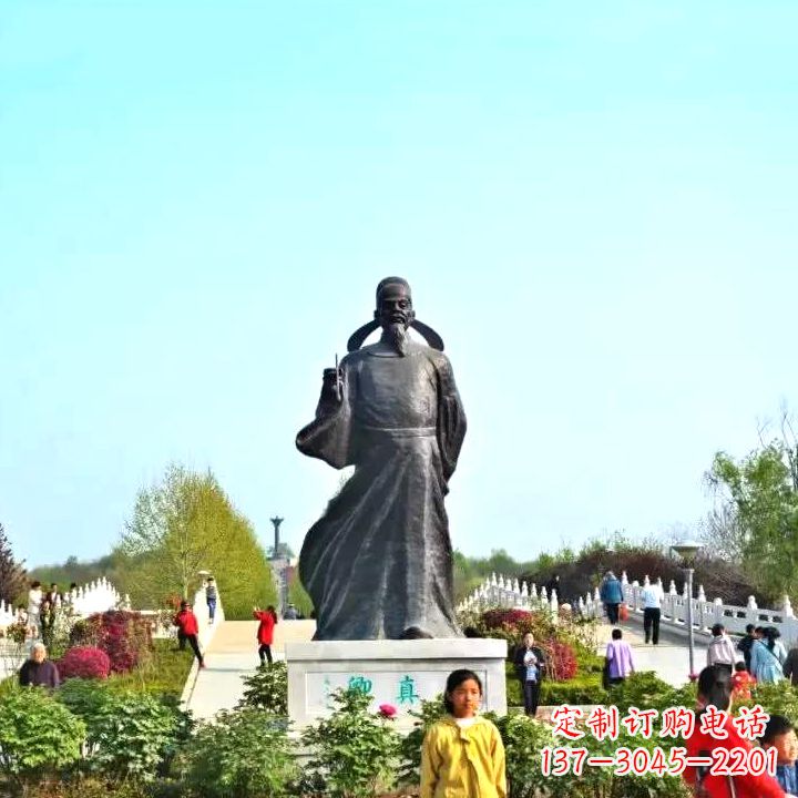 运城精美颜真卿铜雕塑像