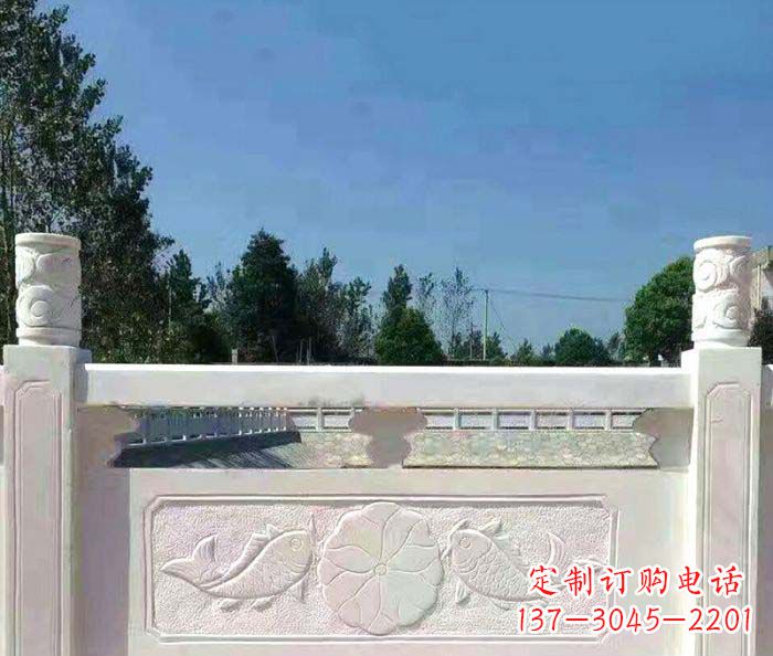 运城精美汉白玉石浮雕栏板