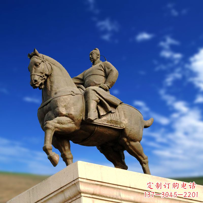 运城领雕塑正大光明:李世民骑马景观雕塑