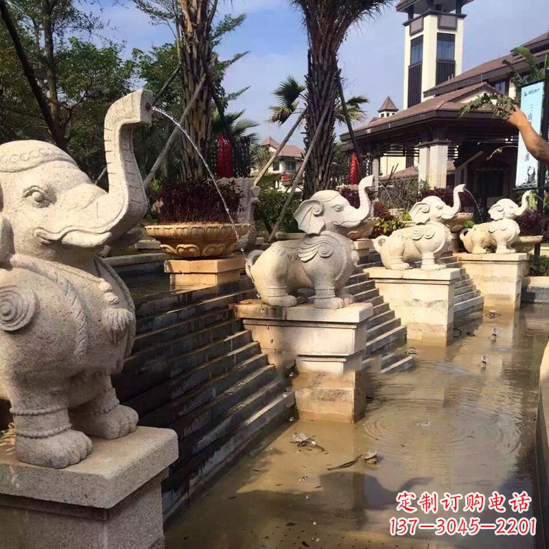 运城雕刻精美的大象雕塑
