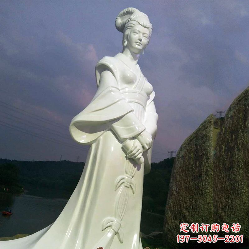 运城传承美丽传说——西施汉白玉石雕像