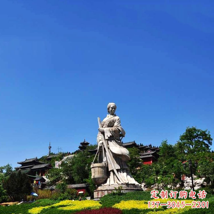 运城美女雕塑,用精美石料表现传统美