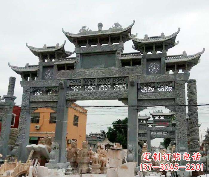 运城石雕牌坊,精致雕塑让你完美点缀
