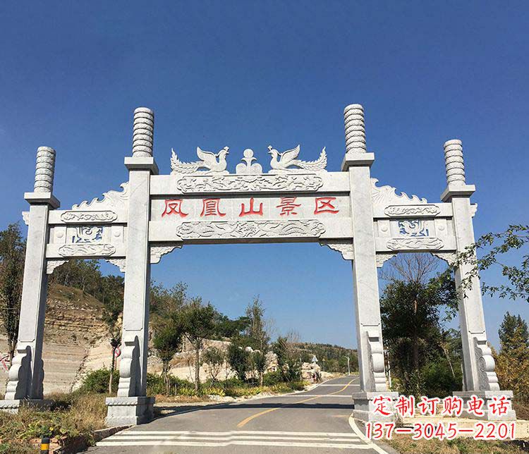 运城中领雕塑:高质量牌坊石雕