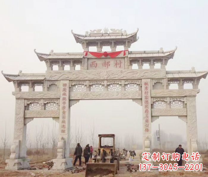运城高品质三门牌坊石雕