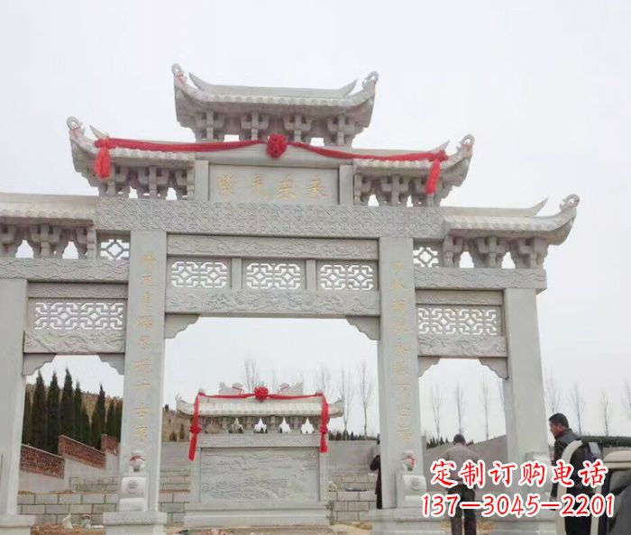运城中领雕塑专业定制牌坊石雕