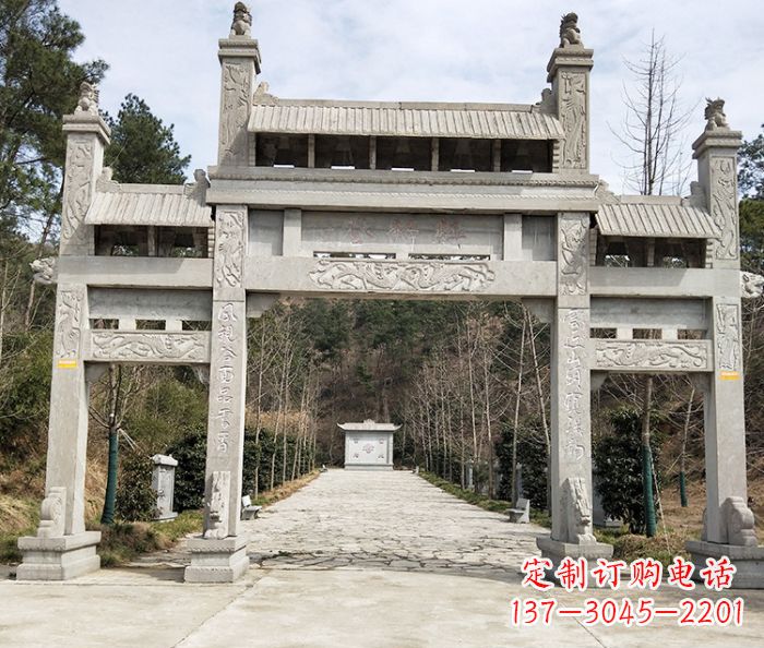 运城中领雕塑定制牌坊石雕