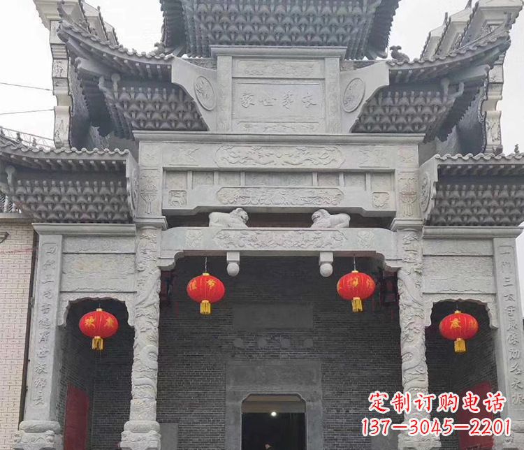 运城中领雕塑:专业定制牌坊石雕