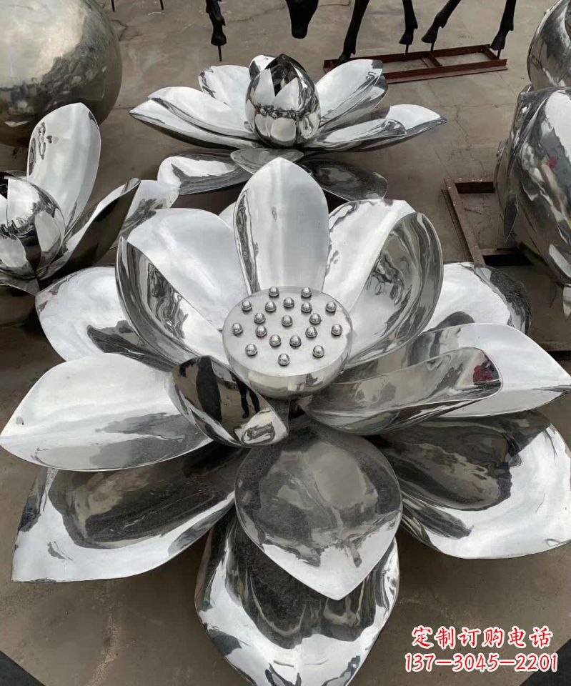 运城精美不锈钢荷花雕塑，点亮你的家园