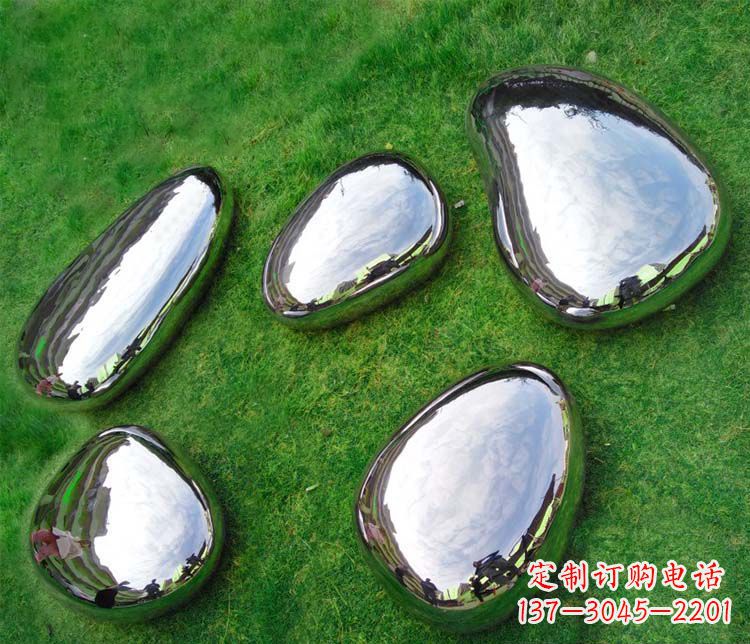 运城简约而优雅的镜面不锈钢水滴雕塑